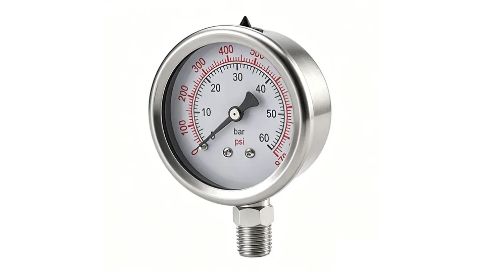 Manogauge real product pressure gauge for chloride concentration, temperature, wetted materials, galvanic couples and cleaning chemistry