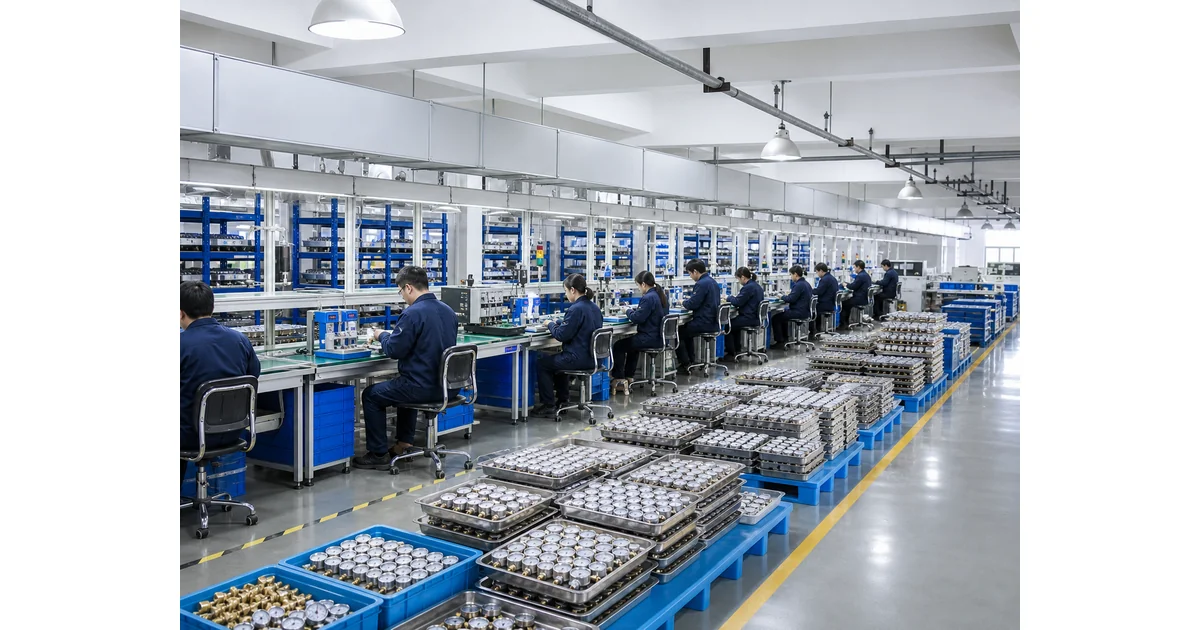 Entorno de fábrica Manogauge para la fabricación de manómetros industriales