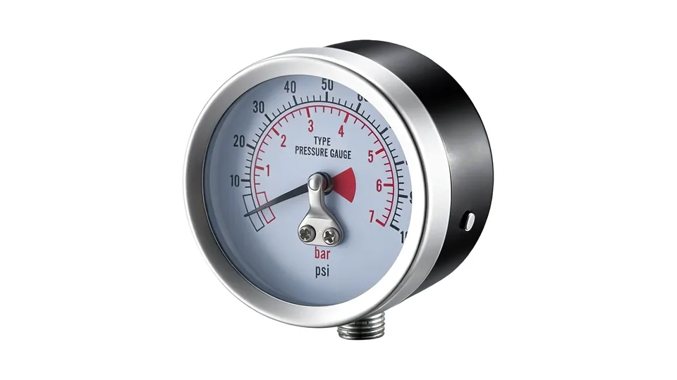 Manogauge real product pressure gauge for chemical concentration, pulsation, diaphragm isolation, calibration access and leak containment