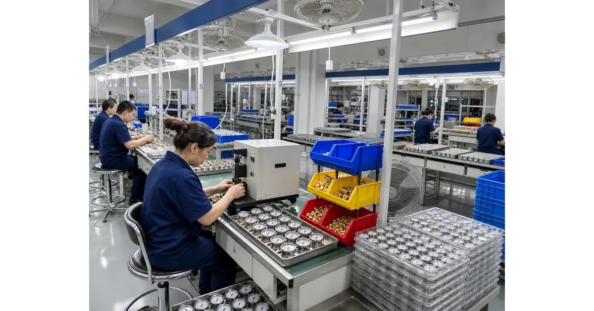Entorno de fábrica Manogauge para la fabricación de manómetros industriales