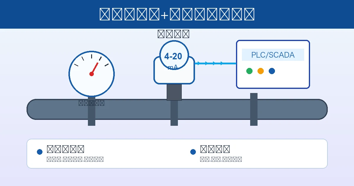 Pressure transmitter vs pressure gauge selection schematic